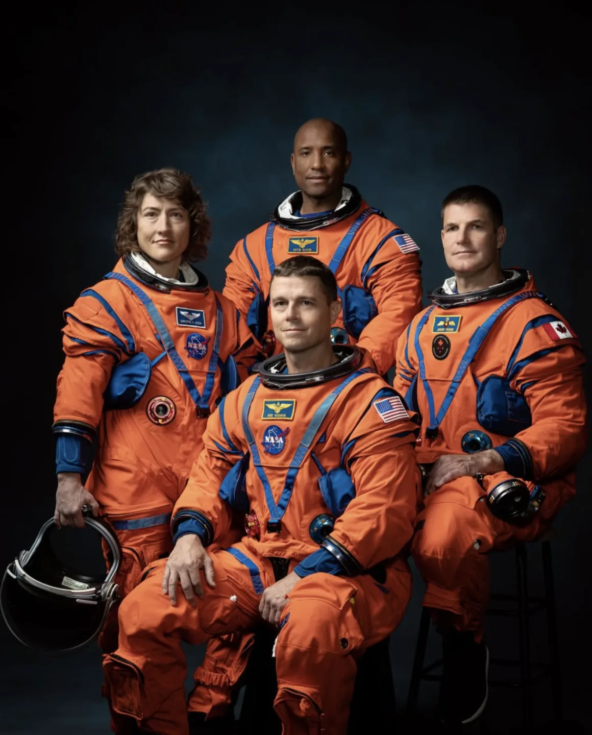 阿提米絲2號包含3名美國籍和1名加拿大籍太空人，其中葛洛佛（Victor Glover）將成為史上首位繞月飛行的有色人種，科克（Christina Koch）和韓森（Jeremy Hansen）則分別將會是史上首位完成這項壯舉的女性和非美國人。翻攝自NASA IG