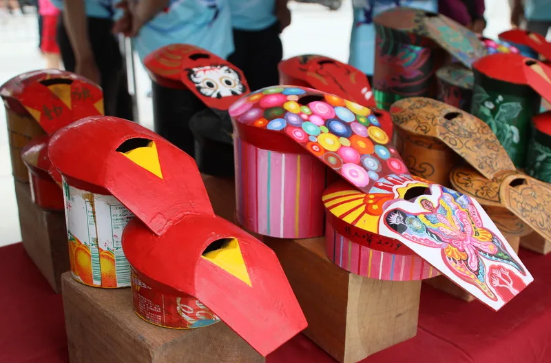 嘉義義竹鴿笭文化季正式開跑,今日起8村展開約20日對決賽事,現場展示鴿笭。中央社提供