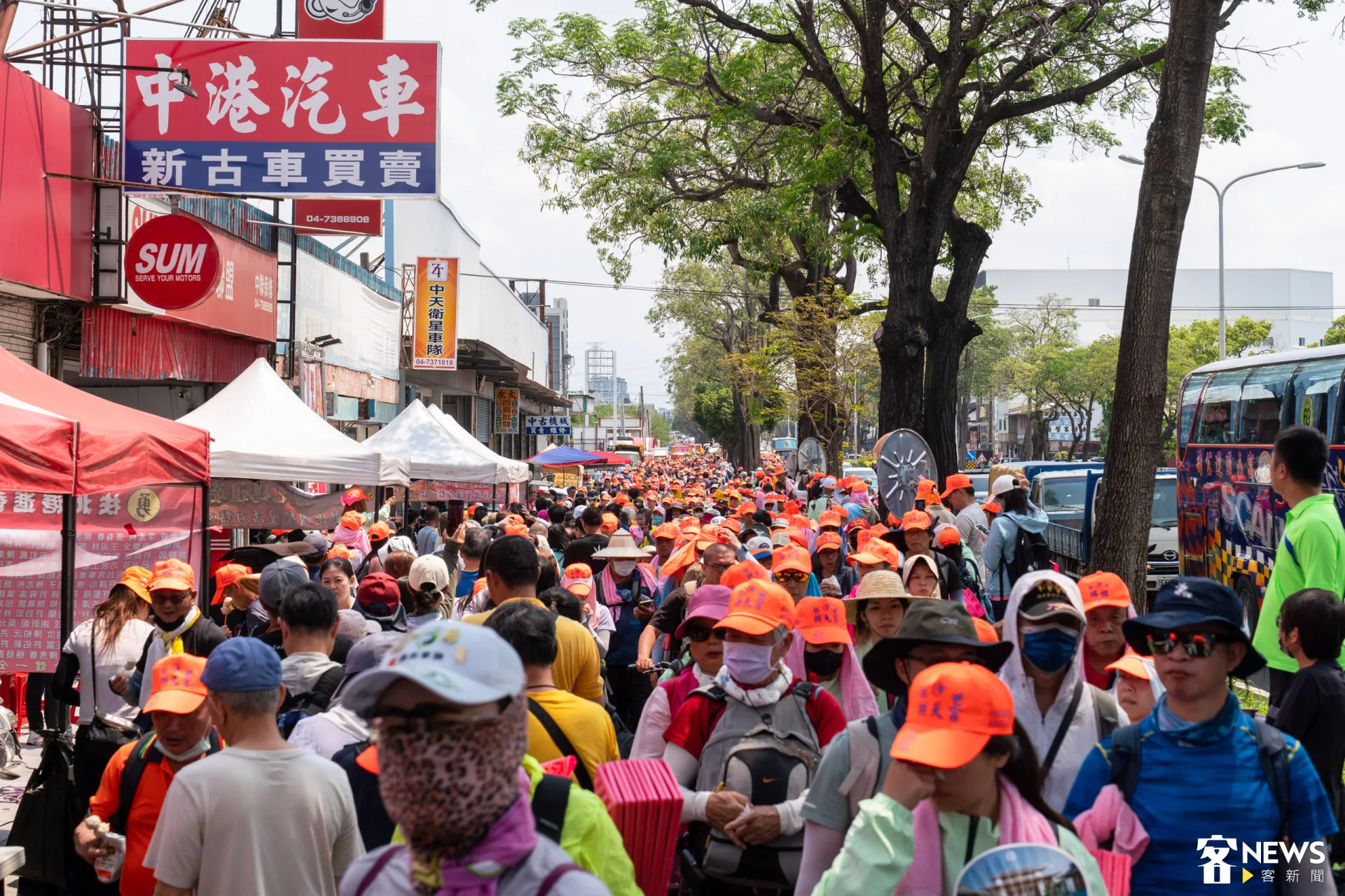 今日白沙屯媽祖進入彰化信眾一樣熱情。朱愷元攝