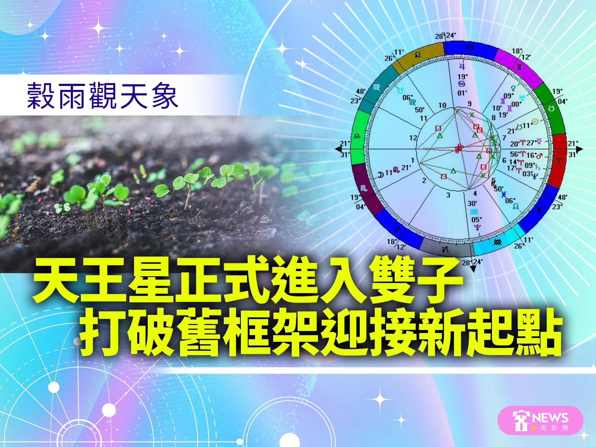 穀雨觀天象／天王星正式進入雙子　打破舊框架迎接新起點