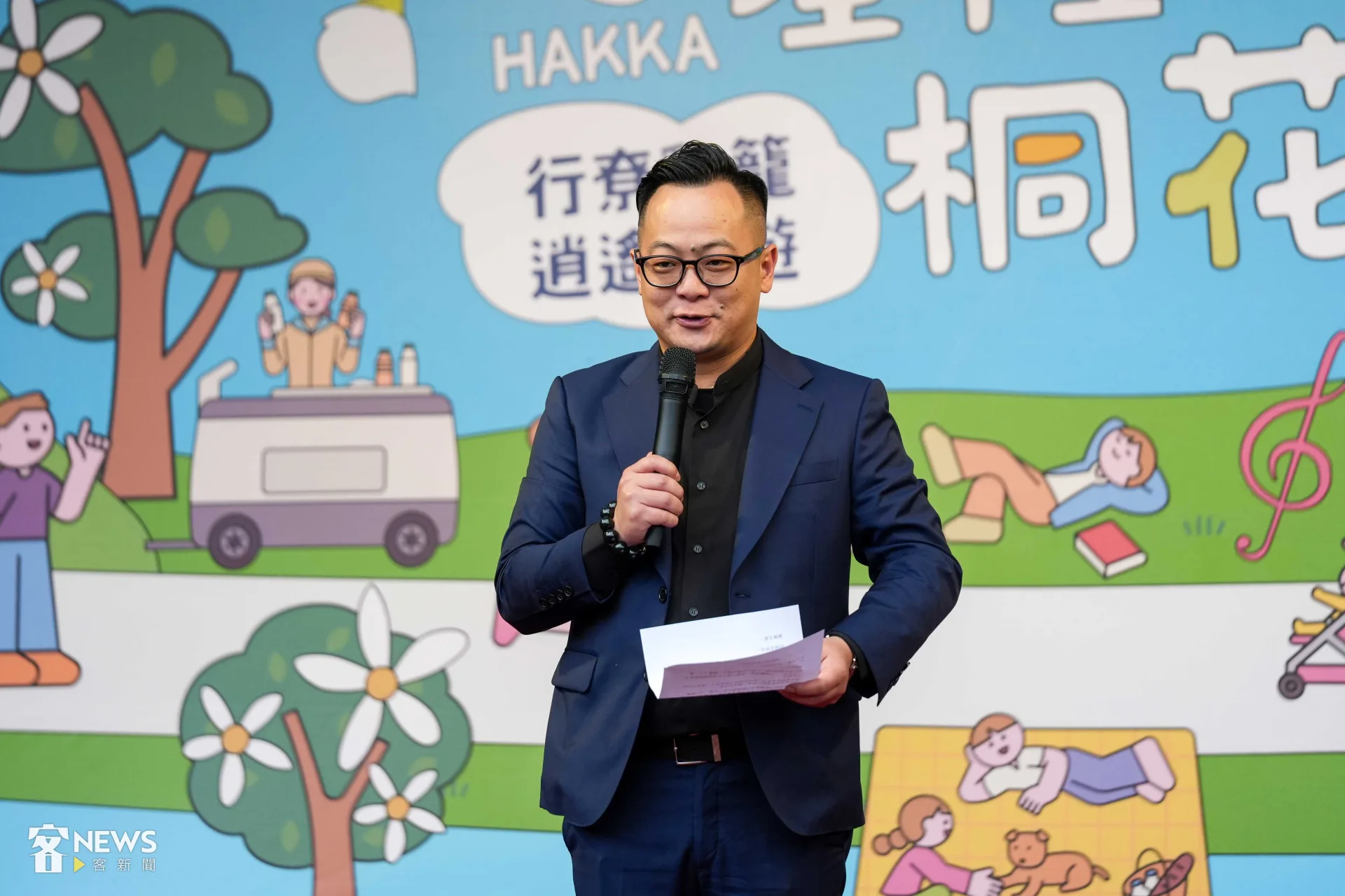 基隆市議長童子瑋母親是客家人，他說客家文化是他熟悉不過的日常。李台源攝