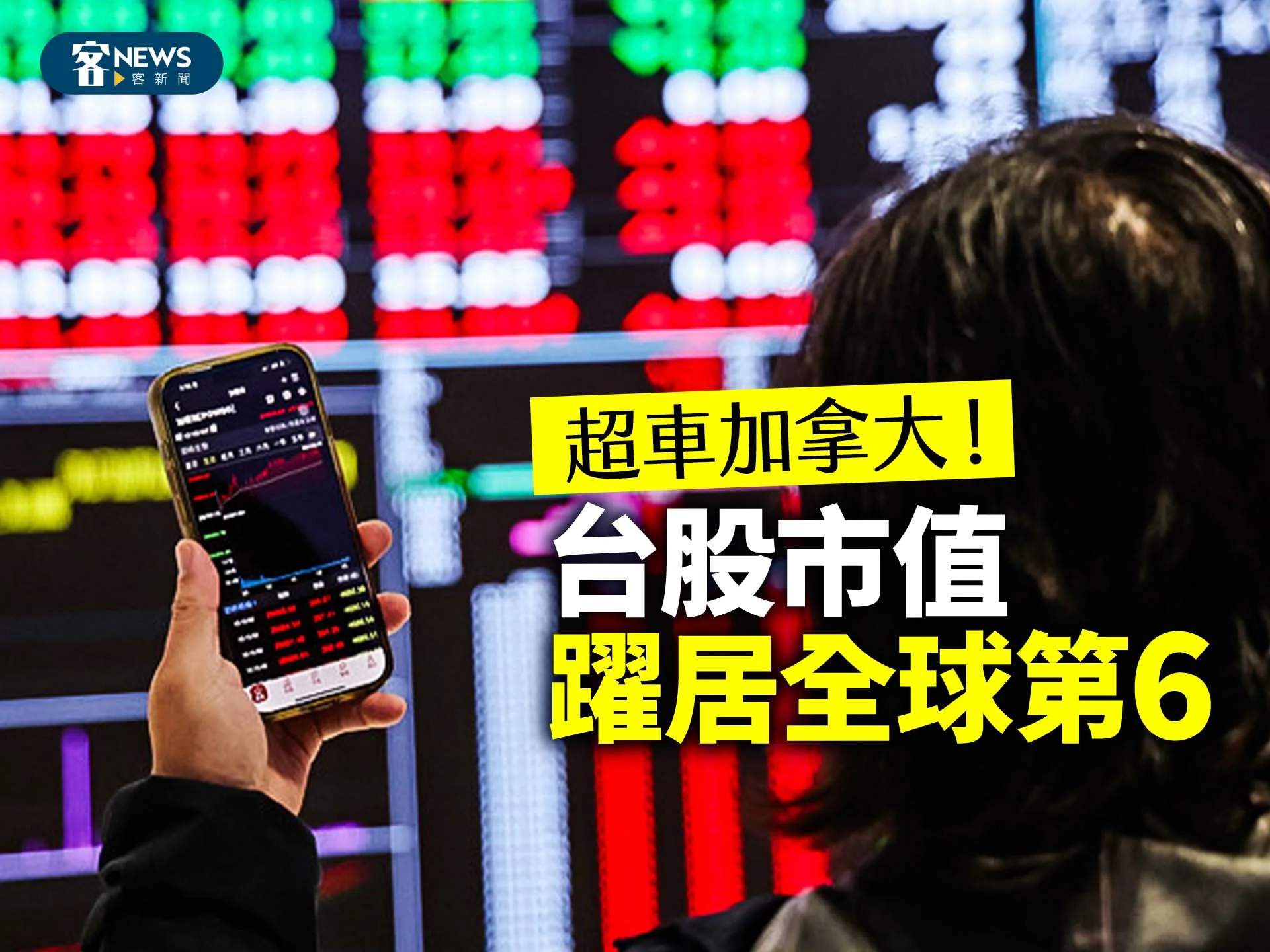 超車加拿大！台股市值躍居全球第6